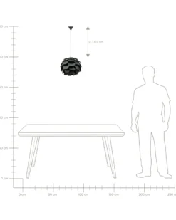 Loftlampe SEGRE S Sort