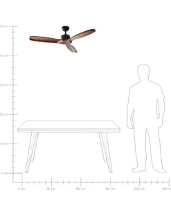 Loftsventilator ARANI Med fjernbetjening Mørkebrun