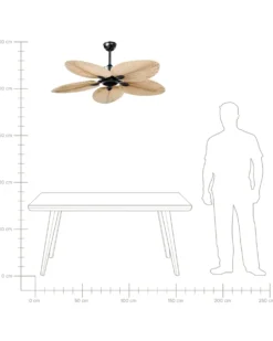 Loftsventilator MAMMOTH Med fjernbetjening Naturlig