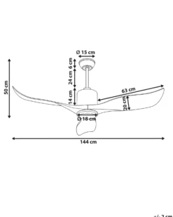Loftsventilator ROSEAU Brun