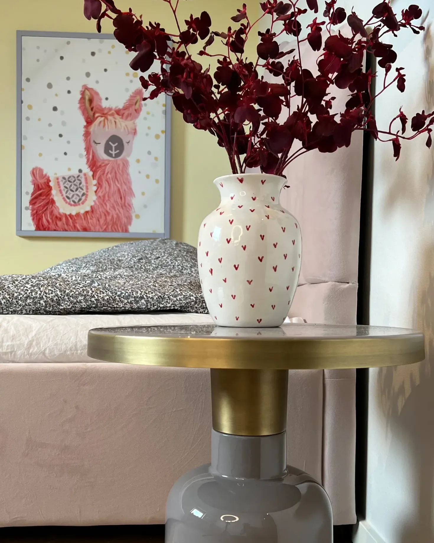 Lærred AFASSA Dyre motiv 60 x 80 cm Lyserød