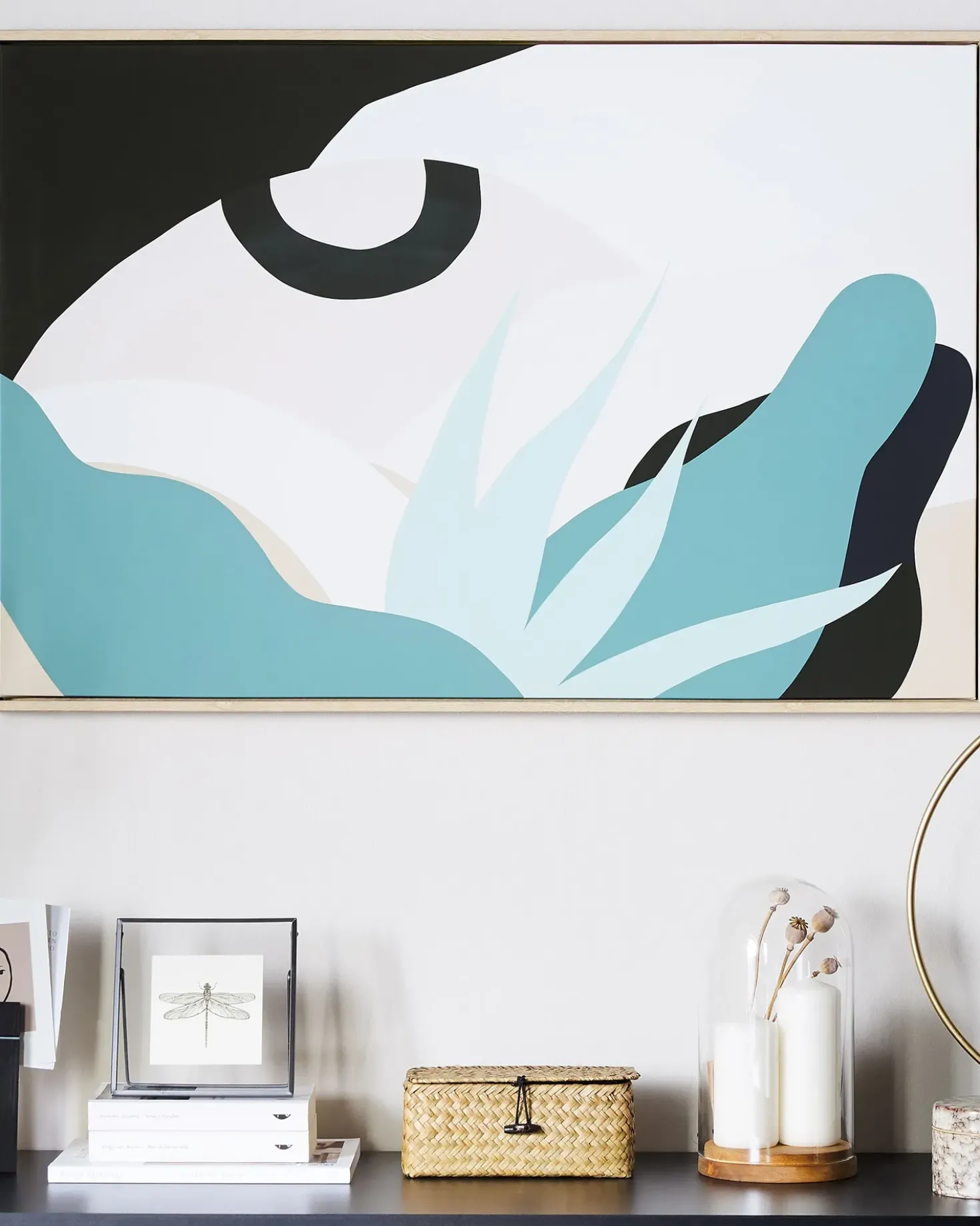 Lærred FORNEA Abstrakt motiv 63 x 99 cm Multifarvet