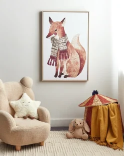 Lærred MUCCIA Dyre motiv 63 x 99 cm Brun
