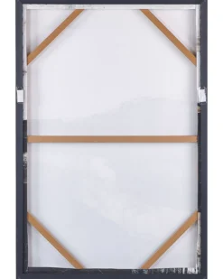 Lærred STATTE Abstrakt motiv 63 x 93 cm Sort