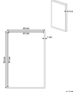 Lærred STATTE Abstrakt motiv 63 x 93 cm Sort