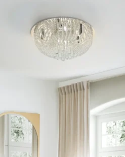 Lysekrone DORNAS Krystal Sølv
