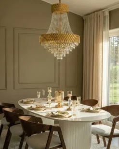 Lysekrone KARSA Krystal Guld