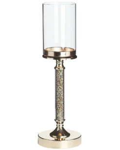 Lysestage ABBEVILLE Glas 41 cm Guld