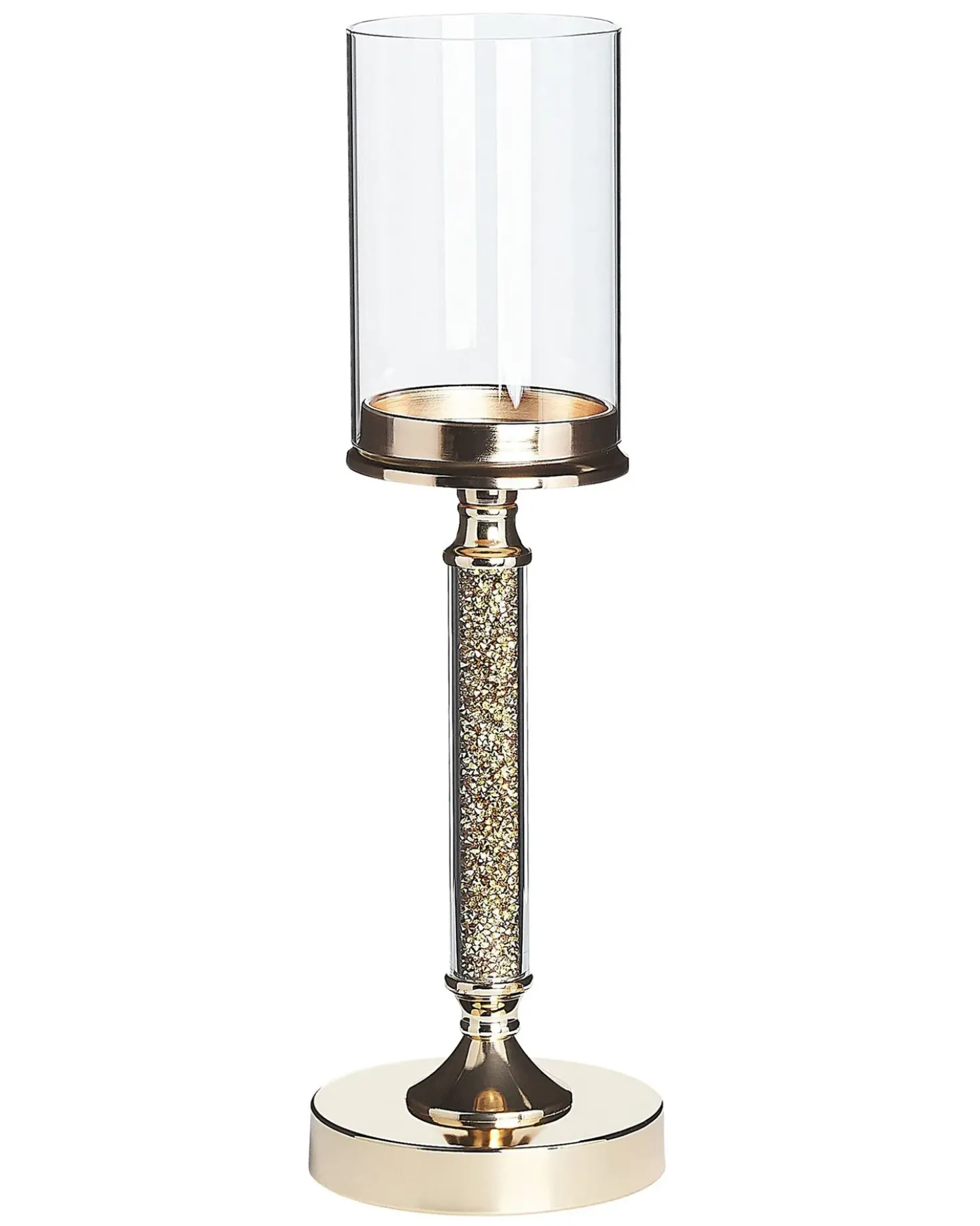 Lysestage ABBEVILLE Glas 41 cm Guld