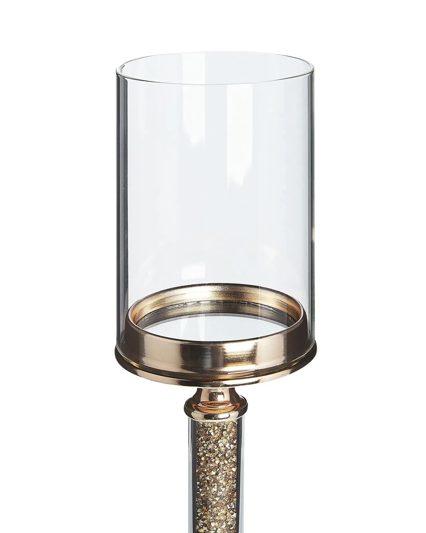 Lysestage ABBEVILLE Glas 41 cm Guld
