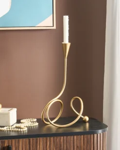 Lysestage AROUCA Metal 40 cm Guld