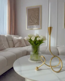 Lysestage AROUCA Metal 40 cm Guld