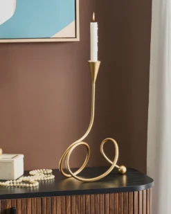 Lysestage AROUCA Metal 40 cm Guld