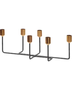Lysestage BANGKA Metal 12 cm Sort