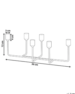 Lysestage BANGKA Metal 12 cm Sort