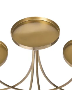 Lysestage BUARAN Metal 38 cm Guld