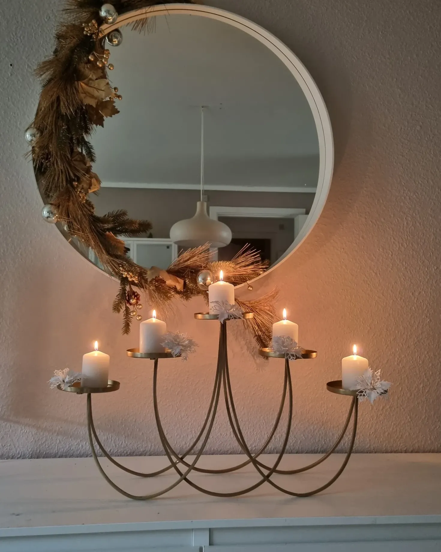 Lysestage BUARAN Metal 38 cm Guld