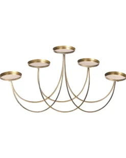 Lysestage BUARAN Metal 38 cm Guld