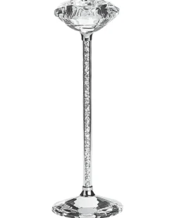 Lysestage KOFI Glas 23 cm Sølv
