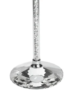 Lysestage KOFI Glas 23 cm Sølv