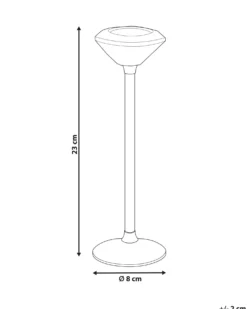 Lysestage KOFI Glas 23 cm Sølv