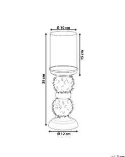 Lysestage PADRE Glas 38 cm Brun
