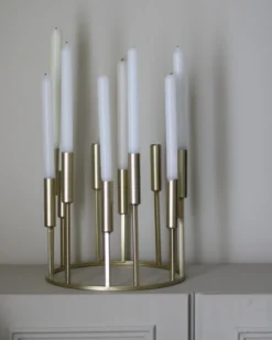 Lysestage TRAFARIA Metal 26 cm Guld