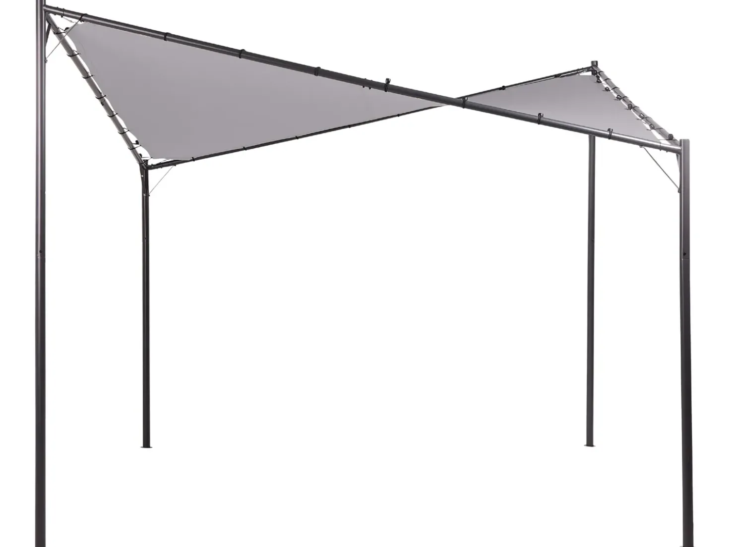 Lysthus AVENTINE Metal 300 cm 300 cm Grå