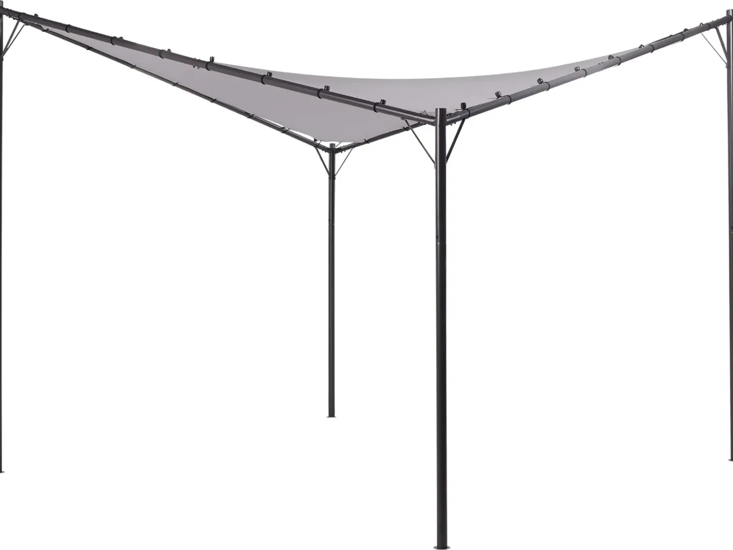 Lysthus AVENTINE Metal 300 cm 300 cm Grå