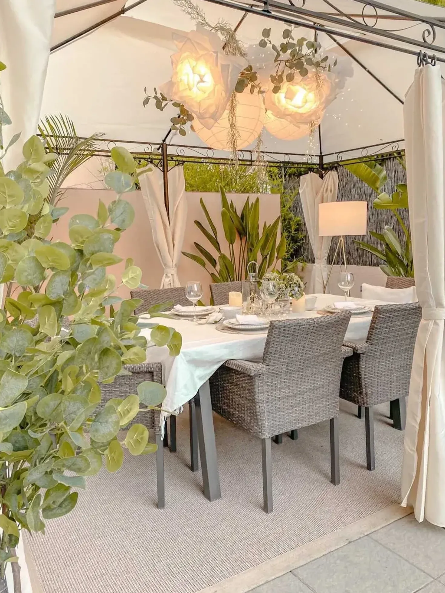 Lysthus COLOS Metal 400 cm 300 cm Beige