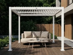 Lysthus FORNOLI Metal 296 cm 296 cm Hvid