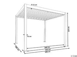 Lysthus FORNOLI Metal 296 cm 296 cm Hvid