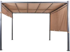 Lysthus LED PARGA Metal 310 cm 310 cm Brun