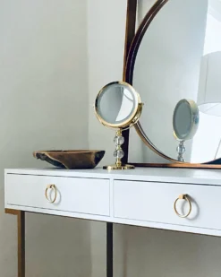 Makeup spejl LED CLAIRA Guld