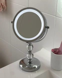 Makeup spejl LED CLAIRA Sølv