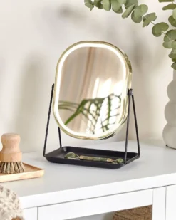 Makeup spejl LED DORDOGNE Guld