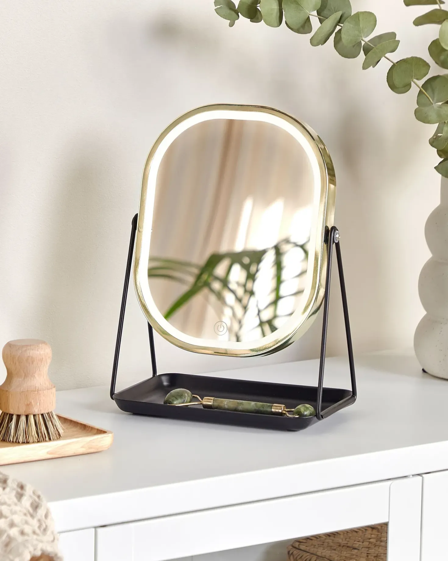 Makeup spejl LED DORDOGNE Guld