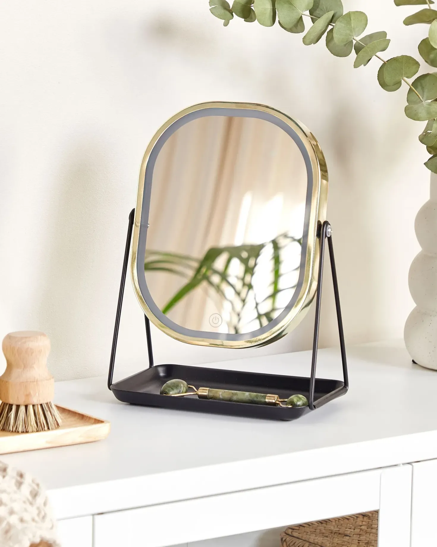 Makeup spejl LED DORDOGNE Guld