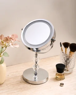 Makeup spejl LED LAON Sølv
