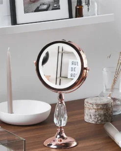 Makeup spejl LED MAURY Rosa guld