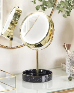 Makeup spejl LED SAVOIE Sort/guld