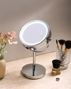 Makeup spejl LED VERDUN Sølv