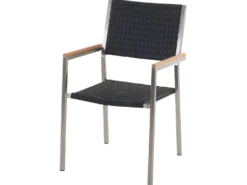MALETTO/GROSSETO 4 personers Havemøbelsæt Sort PE-rattan