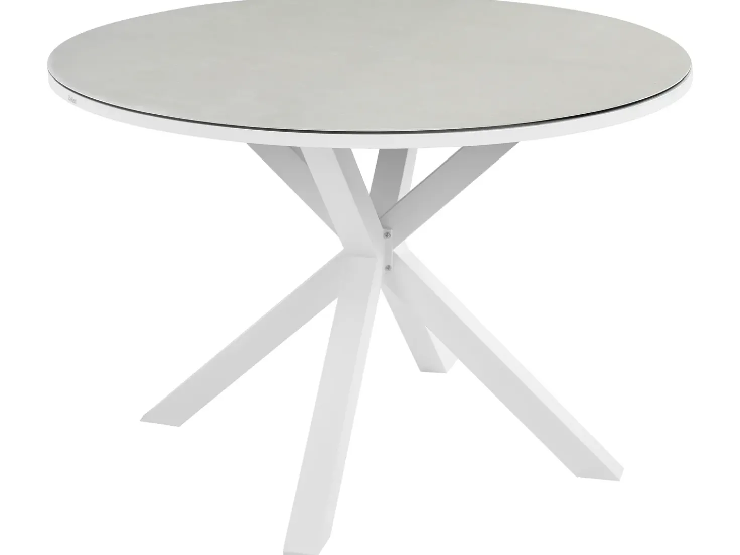 MALETTO/GROSSETO 4 personers Havemøbelsæt Hvid/beige Metal Marmor effekt