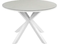 MALETTO/GROSSETO 4 personers Havemøbelsæt Hvid/beige Metal Marmor effekt