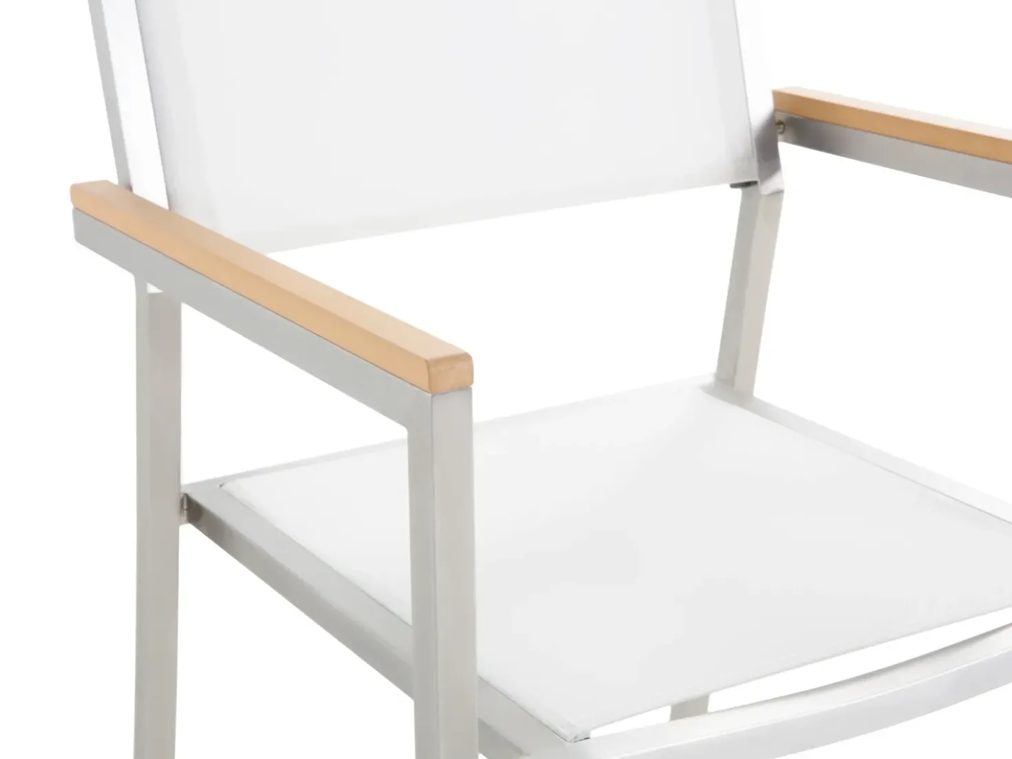 MALETTO/GROSSETO 4 personers Havemøbelsæt Hvid/beige Metal Marmor effekt