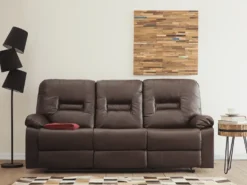 Manuel recliner sofa 3 personers BERGEN Kunstlæder Brun