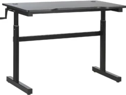 Manuelt justerbart gamingbord DURBIN Sort 120 cm 60 cm RGB LED