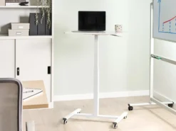 Manuelt justerbart hæve sænkebord til bærbar computer ACADEMIA Hvid 65 cm 48 cm