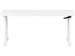 Manuelt justerbart hæve sænkebord DESTINAS Hvid 160 cm 72 cm